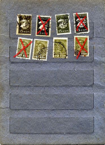 СССР, 1929,  СТАНДАРТНЫЙ ВЫПУСК, Заг. 234-235 ,   8м  по 50коп шт гашен