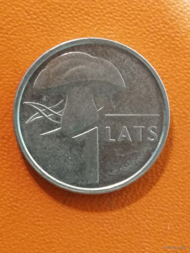 Латвия, 1 лат, 2004 год, ГРИБ, KM# 67