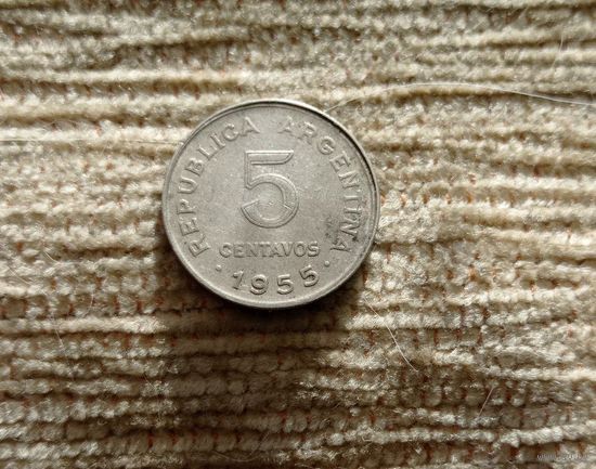 Werty71 Аргентина 5 сентаво 1955