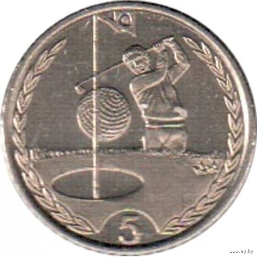 Остров Мэн 5 пенсов, 1996 Елизавета II aUNC