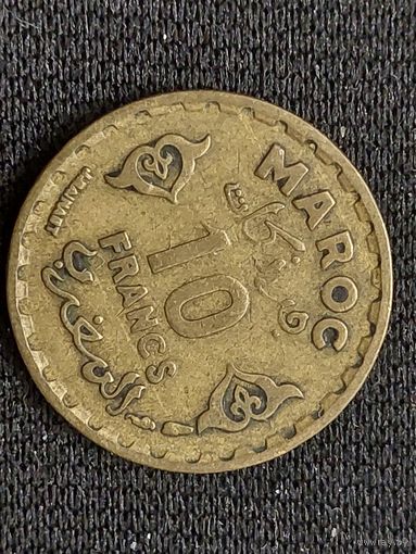 10 франков марокко 1952