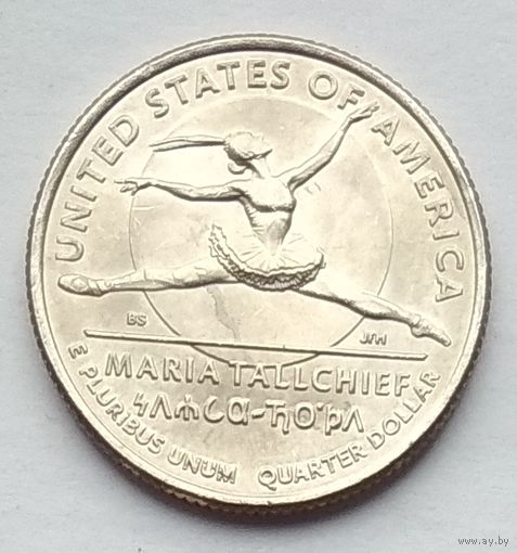 США 25 центов (квотер) 2023 г. Мария Толчиф P + D. Цена за 1 шт.