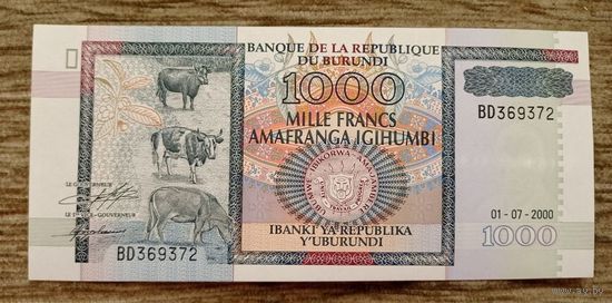 Werty71 Бурунди 1000 франков 2000 UNC банкнота большой формат