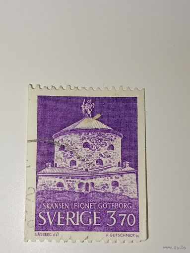 Марка Швеция 1967 год Шансен Лехонет (Skansen Lejonet), историческая крепость в Гётеборге.