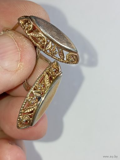 Серьги  Италия  . Распродажа винтажный бижутерии с рубля !