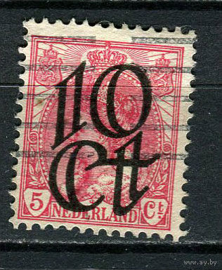 Нидерланды - 1923 - Надпечатка 10С на 5С - [Mi.119] - 1 марка. Гашеная.  (Лот 48Fw)-T25P34