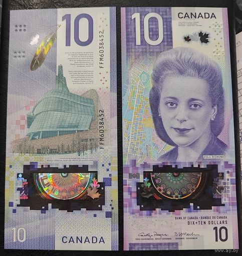 Канада, 10 долларов 2018 г., P-113 (3) (полимер, IBNS 2018 - банкнота года), UNC