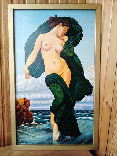 "Ночное настроение" 84х51.5см Коваленко Н.В. 1990 год. Авторская картина-копия.
