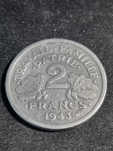 Франция 2 франка 1943