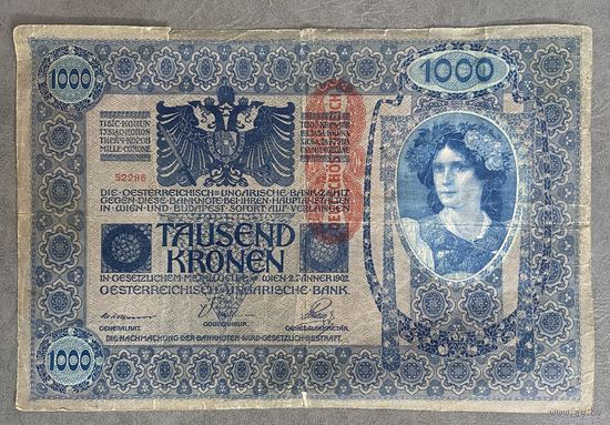 Банкнота 1000 крон 1902 год. Австро - Венгрия. С рубля без МЦ