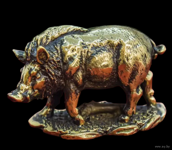 Статуэтка миниатюра Вепрь Бронза
