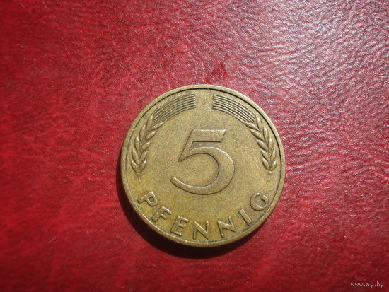 5 пфеннигов 1950 года J Германия