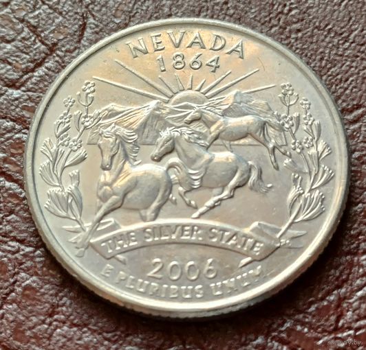 США 25 центов , D   2006 Квотер штата Невада     ( 2-5-8 )