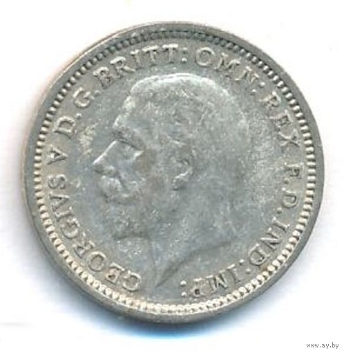 Великобритания 3 пенса 1935 г. Ag. Оригинал