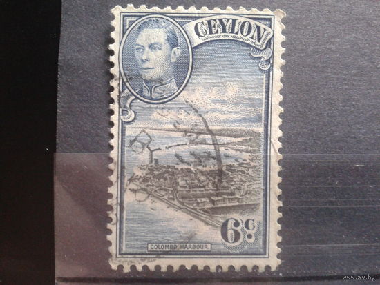 Цейлон, колония Англии, 1938. Король Георг VI и виды