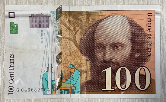 Банкнота 100 франков 1998 год  Франция.