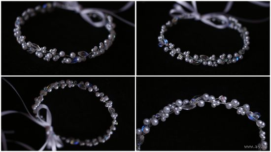 Веночек белый, для девочки.На утренник/фотосессию