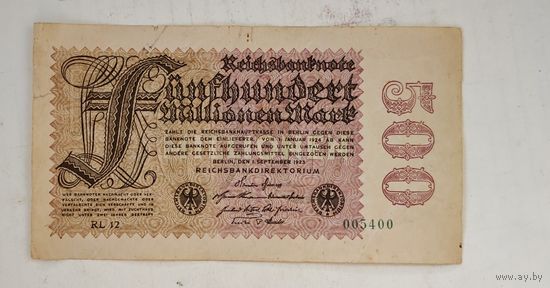 1924 год Германия 500 000 000 марок