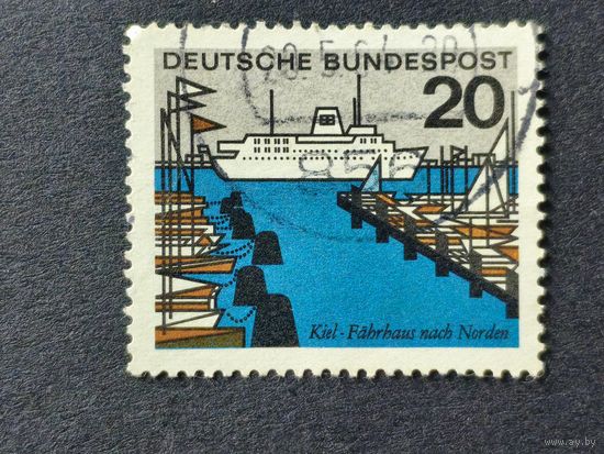 Германия 1964. Столицы земель Федеративной Республики Германия. Паром "Кронпринц Харальд", Киль