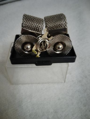 Запонки с булавкой для галстука СССР новые в упаковке