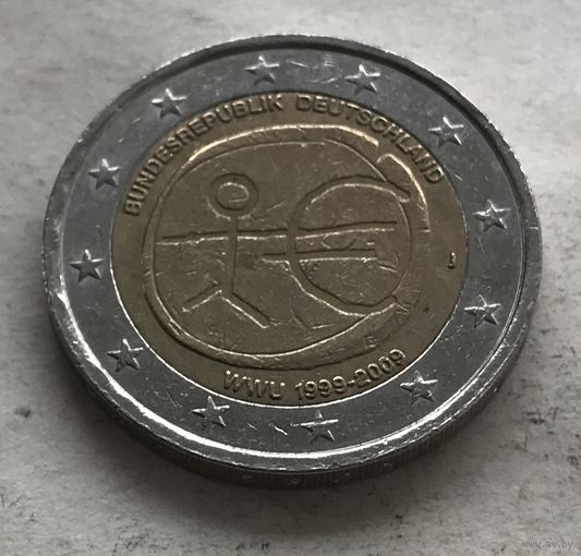 Германия 2 евро 2009 - 10 лет монетарной политики ЕС (EMU) и введения евро (J - Гамбург)
