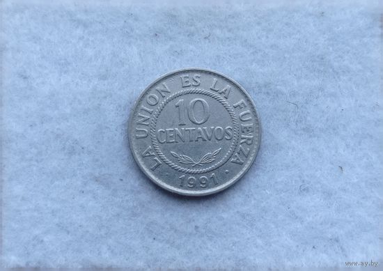 Werty71 Боливия 10 сентаво 1991
