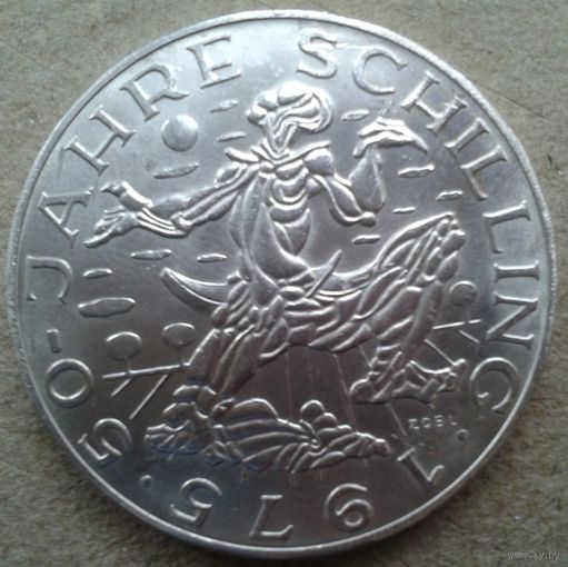 100 шилингов 50 лет шилингу, Австрия ,1975