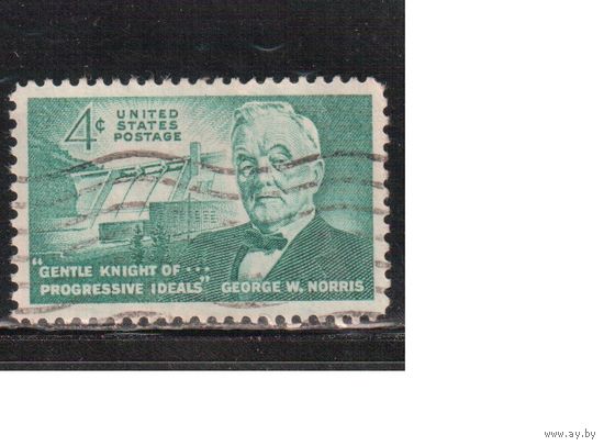 США-1961, (Мих.810) , гаш. , Личности, Сенатор(одиночка)