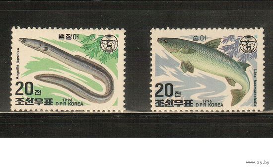 КНДР-1995(Мих.3886-3887) , **  , Морская  Фауна , Рыбы (полная серия)