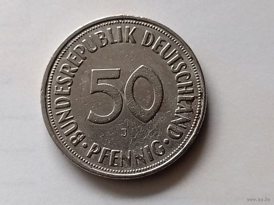 ФРГ 50 пфеннигов, 1950"J" (обм-D.K)
