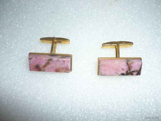 Запонки СССР С Родонитом