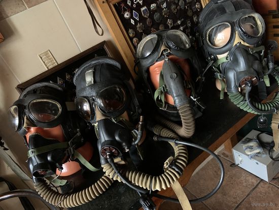 Познавательно-сравнительный лот из 4-х !!! оригинальных советских масок для мягких шлемов или только по ЗШ-3!