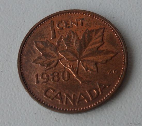 1 цент Канада 1980 г.в.
