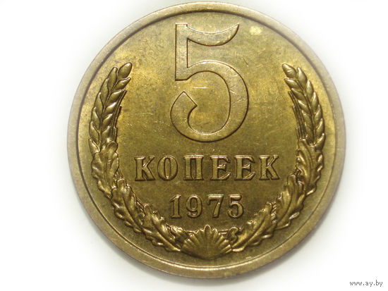 5 копеек 1975 aUNC