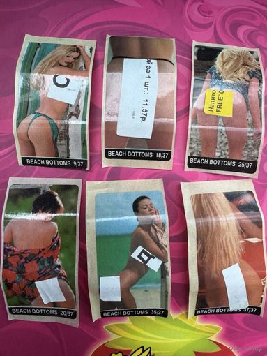 6 наклеек BEACH BOTTOMS