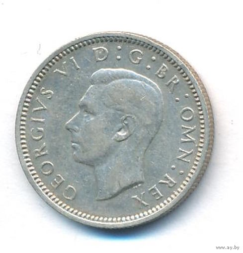 Великобритания 6 пенсов 1940 г. Ag. Оригинал