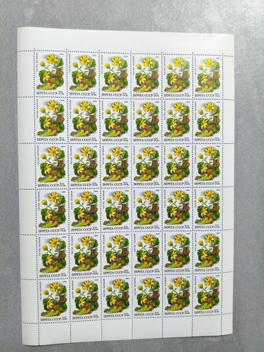 1988 СССР. Лесные цветы. 	Чистяк весенний . Лист