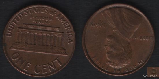 США km201 1 цент 1969 год (D) (_4 ТОРГ ЛЮБОЙ