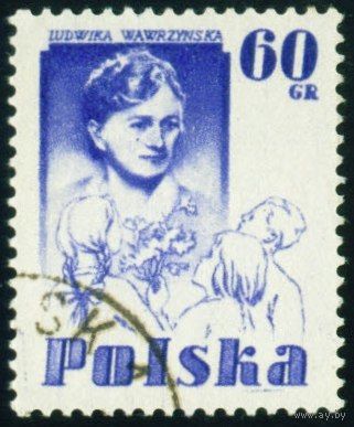 Людвика Вавжинская Польша 1956 год 1 марка