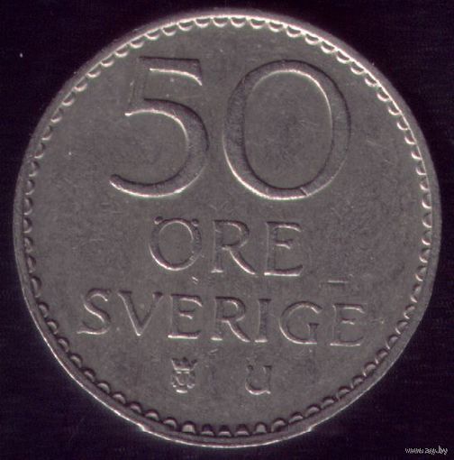 50 эре 1973 год Швеция Густав Адольф
