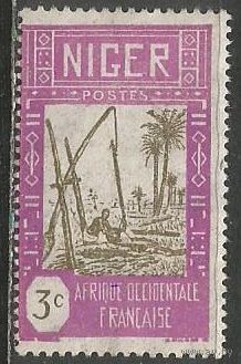 Французский Нигер. Водозабор в пустыне. 1933г. Mi#56.