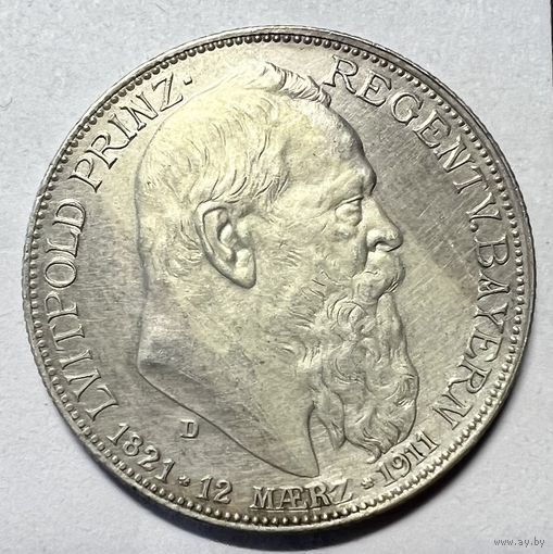 2 марки 1911 D. Бавария