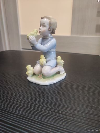 Статуэтка девочка, путти с цыплятами, rosenthal, германия
