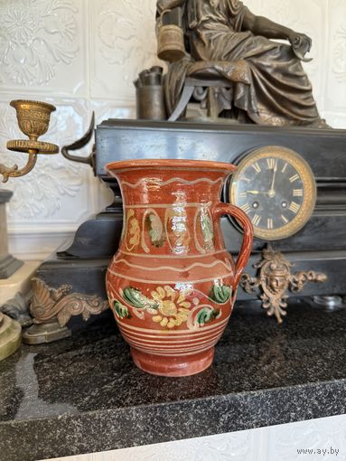 Кувшин обливная керамика ручная роспись СССР