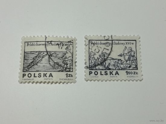Польша 1974.  Резьба по дереву. Полная серия