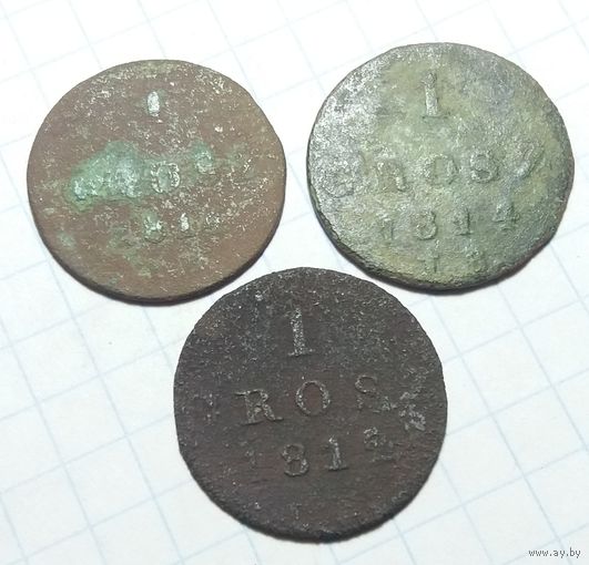 Польские гроши 1812 1814 г