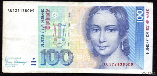 ТОРГ! 100 дойчмарок 1989! ФРГ! Серия AU! ВОЗМОЖЕН ОБМЕН!