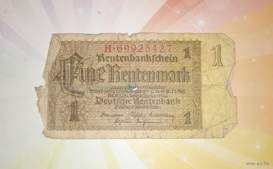 Германия 1 марка 1923г
