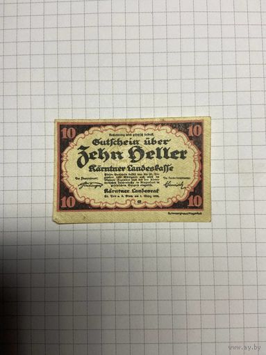 10 геллеров (нотгельды) Австрия.-2512