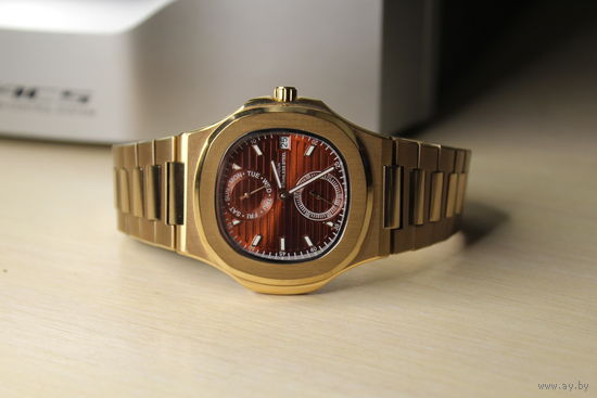 Часы DIDUN ШИКАРНЫЕ Patek Philippe РОЗОВОЕ ЗОЛОТО в родной коробке